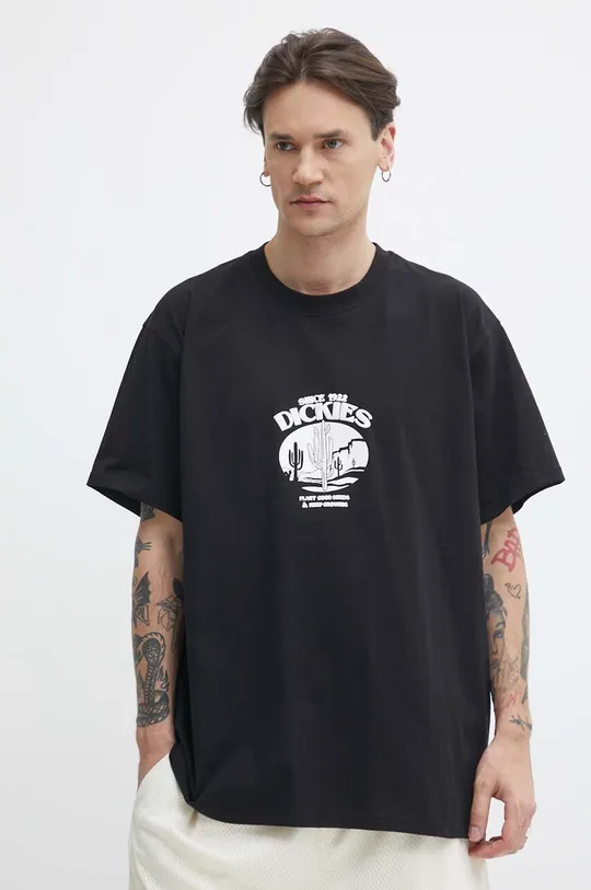 czarny Dickies t-shirt bawełniany TIMBERVILLE TEE SS Męski
