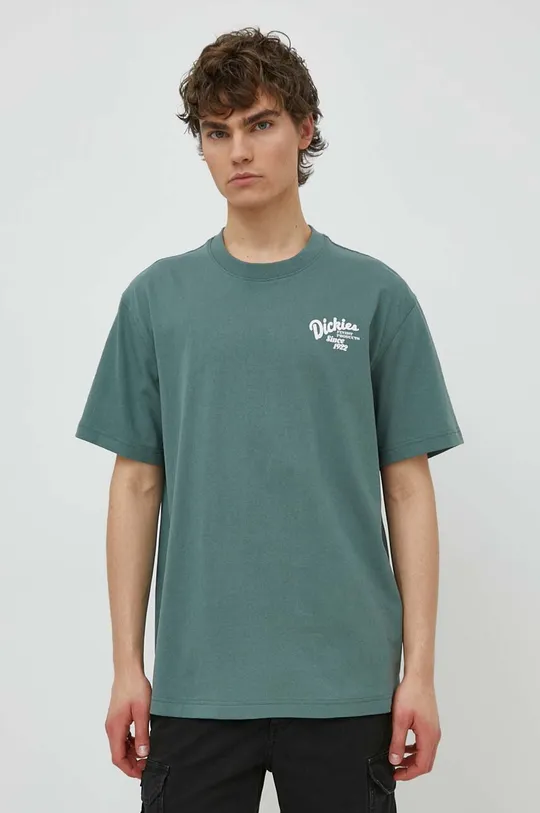 Dickies cotton t-shirt RAVEN TEE SS green
