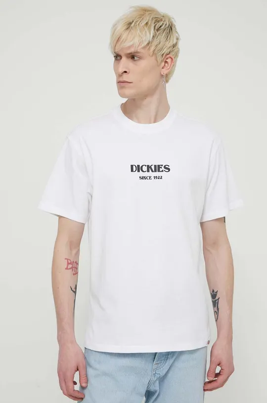 λευκό Βαμβακερό μπλουζάκι Dickies MAX MEADOWS TEE SS Ανδρικά