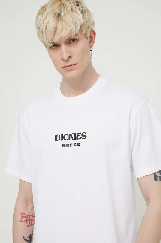 λευκό Βαμβακερό μπλουζάκι Dickies MAX MEADOWS TEE SS