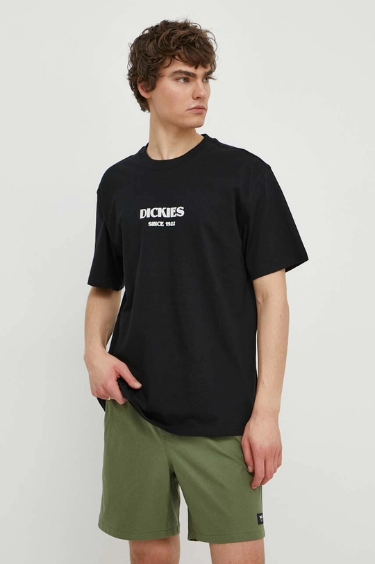 Βαμβακερό μπλουζάκι Dickies MAX MEADOWS TEE SS μαύρο