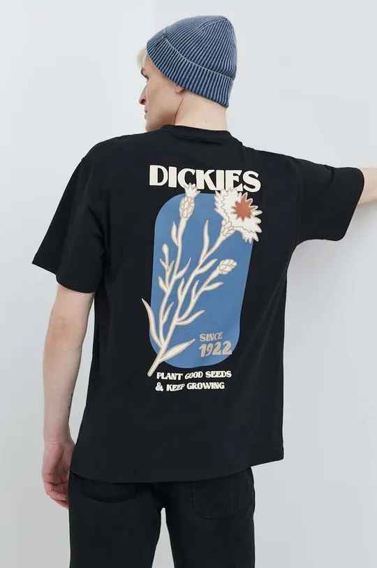 μαύρο Βαμβακερό μπλουζάκι Dickies HERNDON TEE SS Ανδρικά