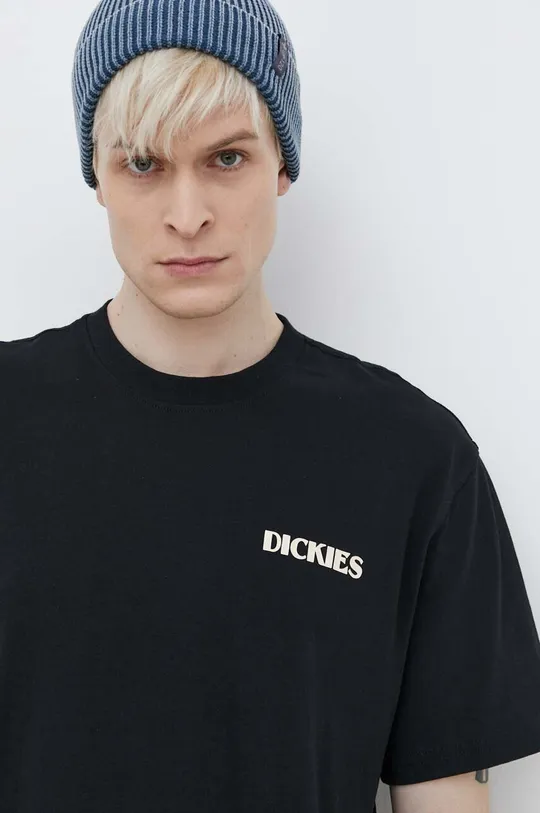 μαύρο Βαμβακερό μπλουζάκι Dickies HERNDON TEE SS