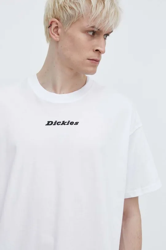 λευκό Βαμβακερό μπλουζάκι Dickies ENTERPRISE TEE SS