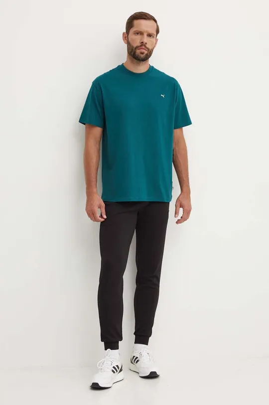 Puma cotton t-shirt turquoise
