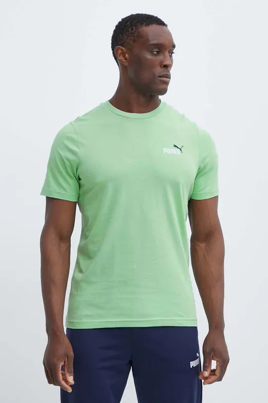 zelená Bavlnené tričko Puma