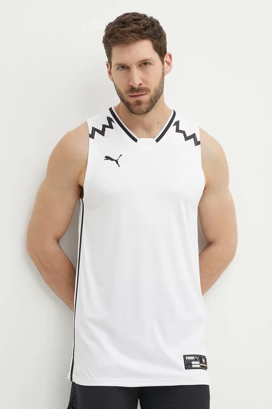 biela Tréningové tričko Puma Hoops Team Game Pánsky