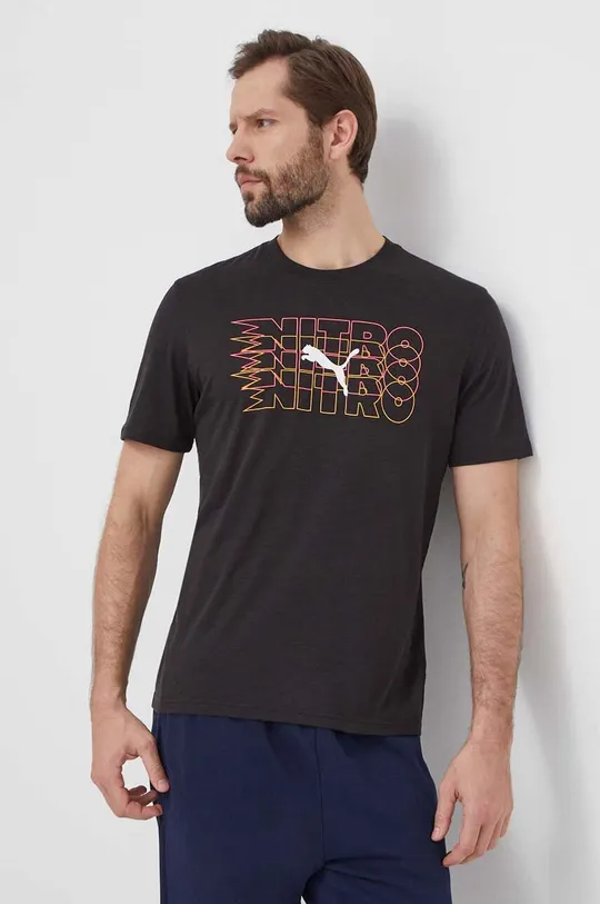 czarny Puma t-shirt do biegania Graphic Nitro