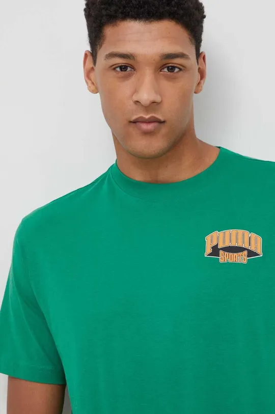 zelena Pamučna majica Puma Muški