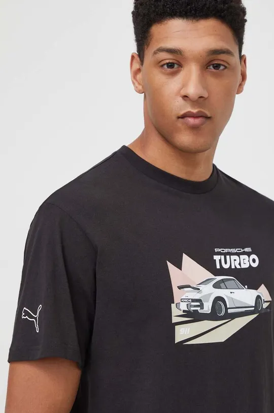 чорний Бавовняна футболка Puma x Porsche