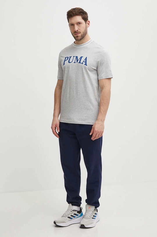 Puma t-shirt in cotone SQUAD grigio