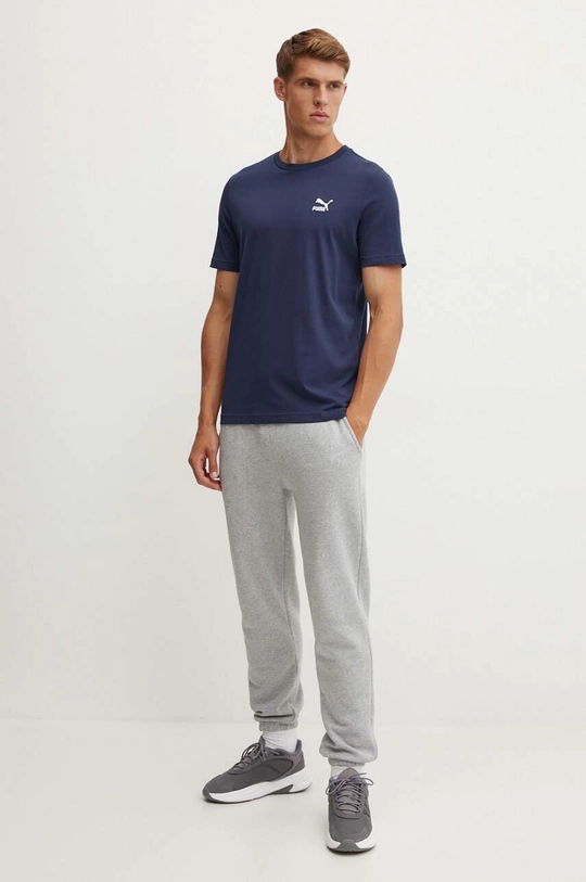 Puma tricou din bumbac bleumarin