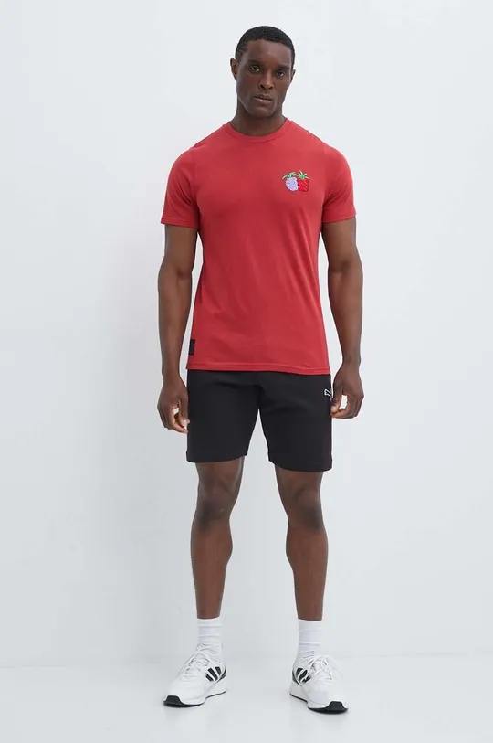 Puma t-shirt bawełniany PUMA X ONE PIECE czerwony