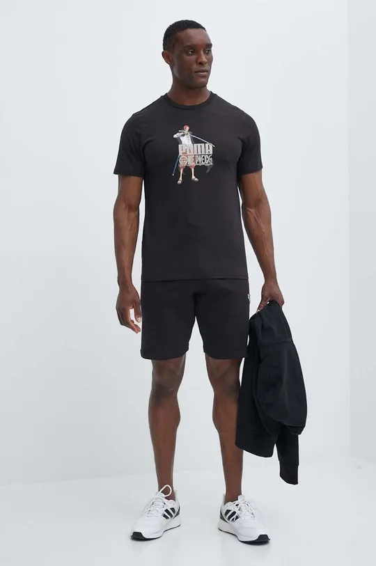 Βαμβακερό μπλουζάκι Puma PUMA X ONE PIECE μαύρο