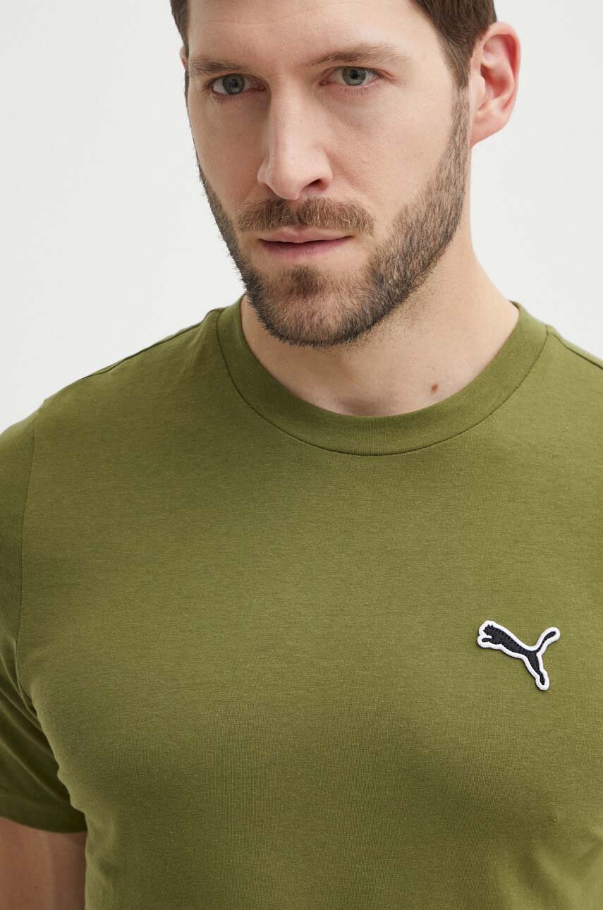 Хлопковая футболка Puma BETTER ESSENTIALS мужская цвет зелёный ...
