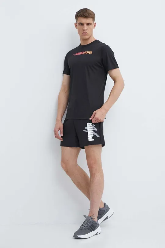 Μπλουζάκι για τρέξιμο Puma Run Favourite μαύρο