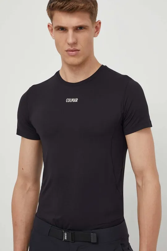 czarny Colmar t-shirt sportowy Męski