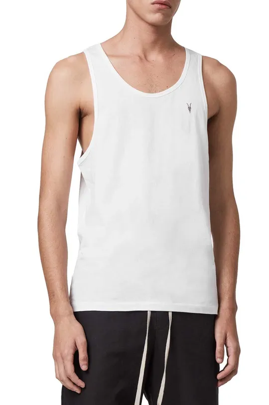 Βαμβακερό μπλουζάκι AllSaints TONIC VEST λευκό