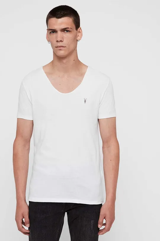 λευκό Μπλουζάκι AllSaints Tonic Ανδρικά
