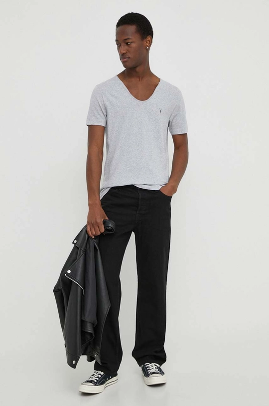 AllSaints t-shirt Tonic szary