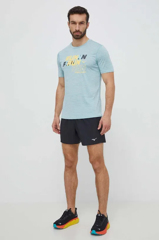 Mizuno t-shirt do biegania Core Run turkusowy