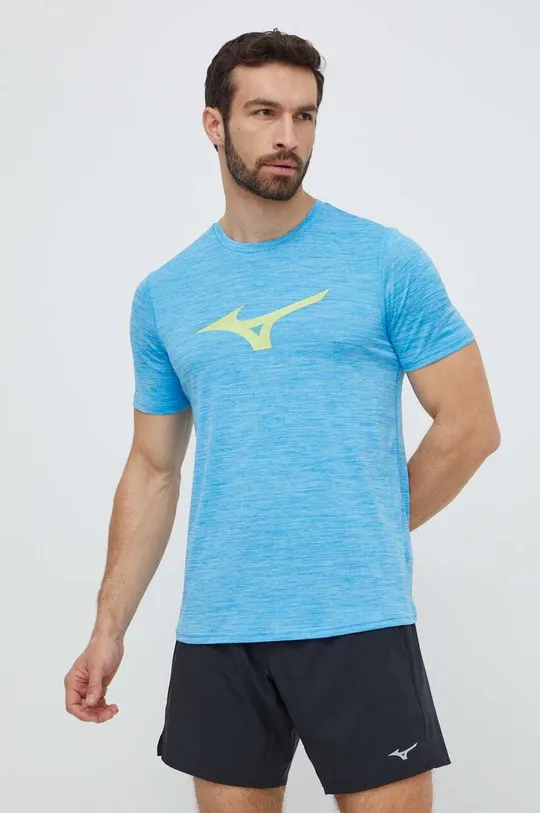 niebieski Mizuno t-shirt do biegania Core Męski