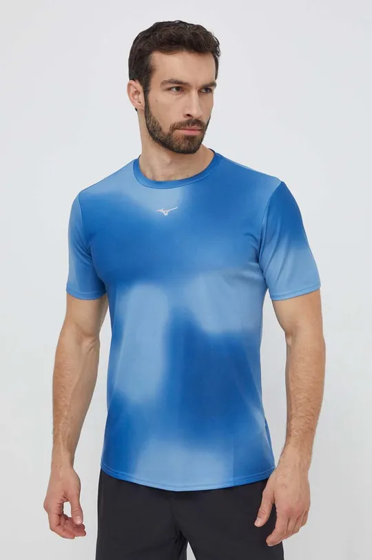 niebieski Mizuno t-shirt do biegania Core Graphic Męski