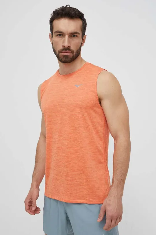 pomarańczowy Mizuno t-shirt do biegania Impulse Core Męski