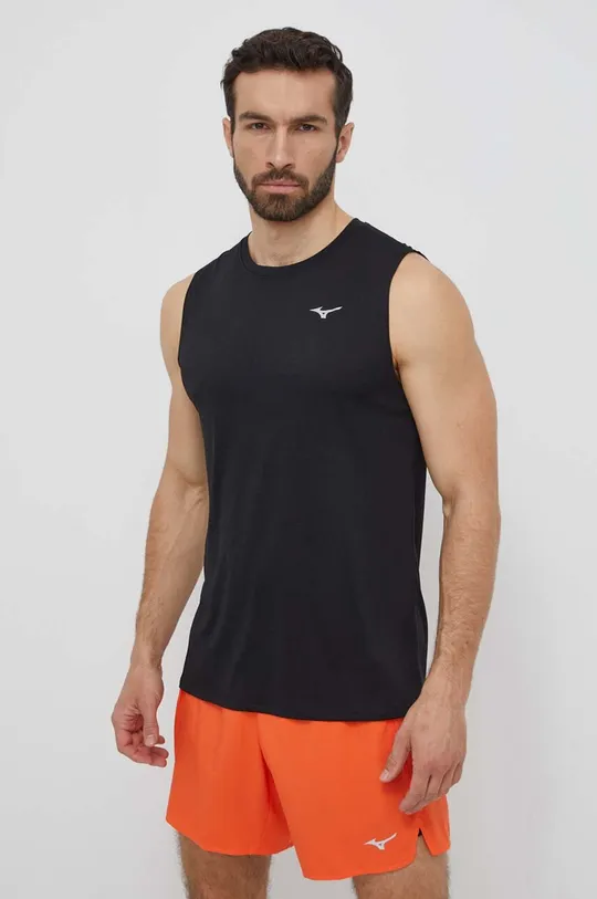 μαύρο Μπλουζάκι για τρέξιμο Mizuno Impulse Core Ανδρικά