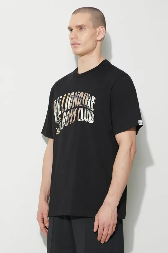 μαύρο Βαμβακερό μπλουζάκι Billionaire Boys Club Camo Arch Logo