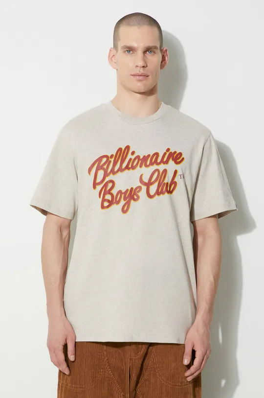 γκρί Βαμβακερό μπλουζάκι Billionaire Boys Club Script Logo