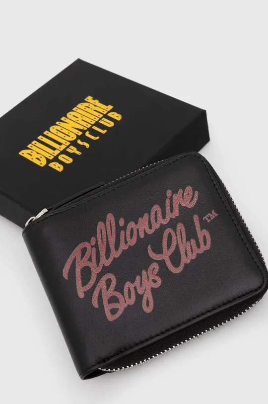 černá Kožená peněženka Billionaire Boys Club Script Logo Wallet