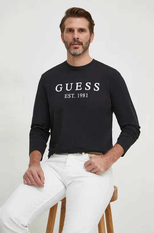 czarny Guess longsleeve Męski