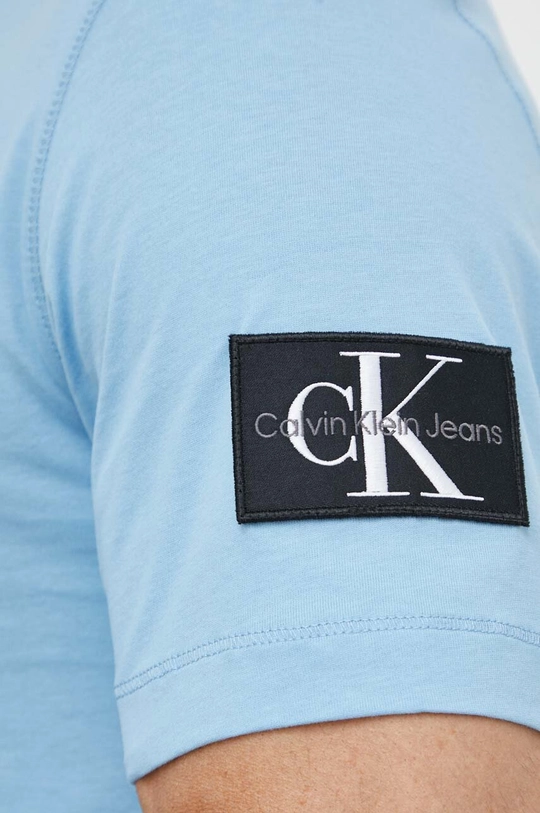 μπλε Βαμβακερό μπλουζάκι Calvin Klein Jeans