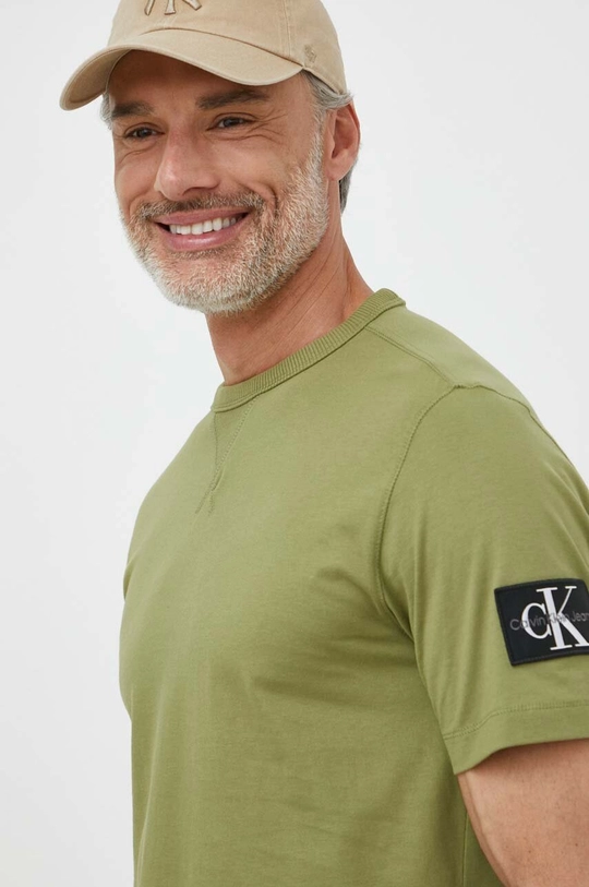 Calvin Klein Jeans t-shirt in cotone verde