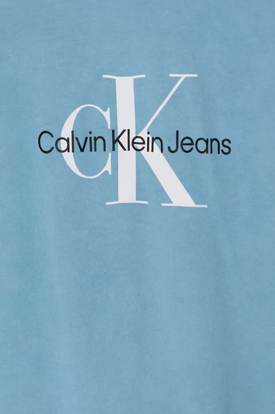 Одяг Бавовняна футболка Calvin Klein Jeans J30J325427 блакитний