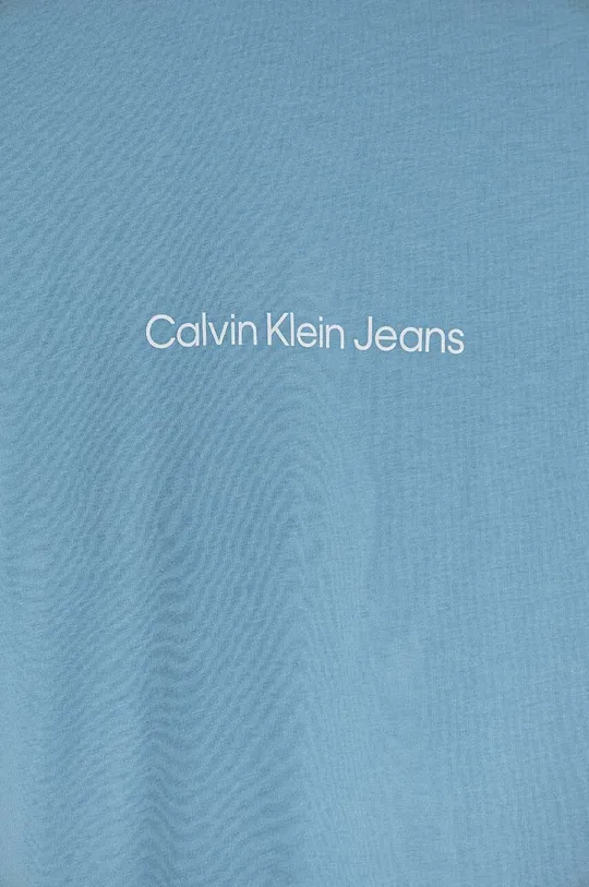 Одежда Хлопковая футболка Calvin Klein Jeans J30J325197 голубой