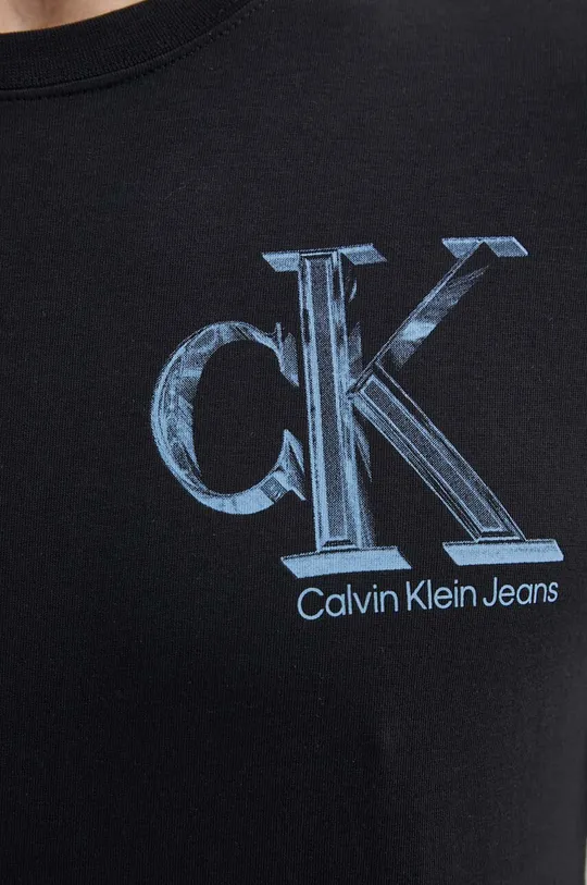 čierna Bavlnené tričko Calvin Klein Jeans