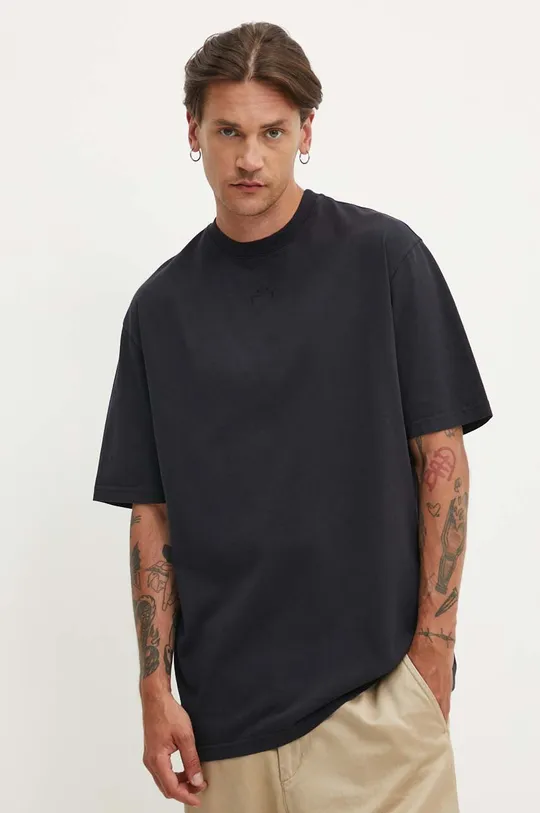 črna Bombažna kratka majica A-COLD-WALL* Essential T-Shirt Moški