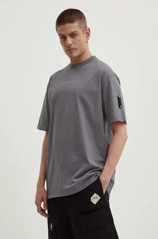 Βαμβακερό μπλουζάκι A-COLD-WALL* Discourse T-Shirt γκρί