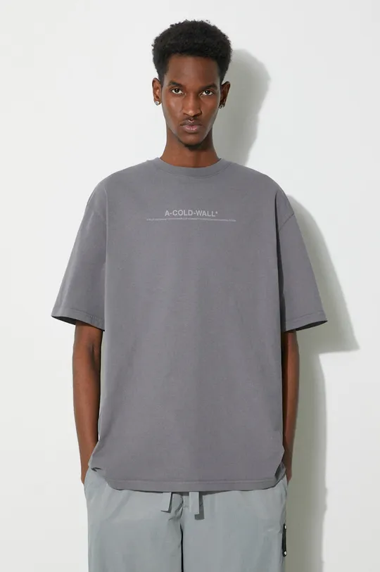 серый Хлопковая футболка A-COLD-WALL* Discourse T-Shirt