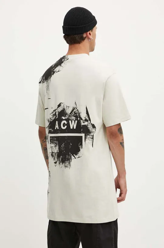 bež Bombažna kratka majica A-COLD-WALL* Brushstroke T-Shirt Moški
