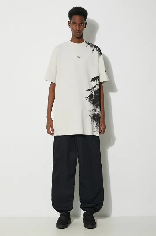 Βαμβακερό μπλουζάκι A-COLD-WALL* Brushstroke T-Shirt μπεζ