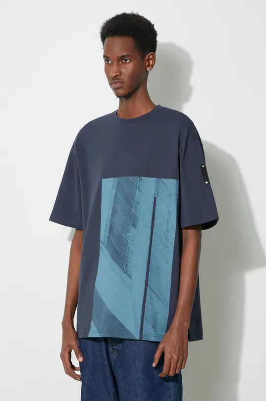 σκούρο μπλε Βαμβακερό μπλουζάκι A-COLD-WALL* Strand T-Shirt Ανδρικά