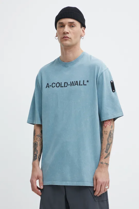 блакитний Бавовняна футболка A-COLD-WALL* Overdye Logo T-Shirt