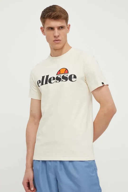 beżowy Ellesse t-shirt bawełniany SL Prado Tee