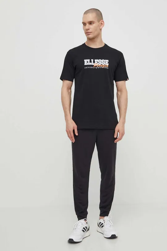 Bombažna kratka majica Ellesse Zagda T-Shirt črna
