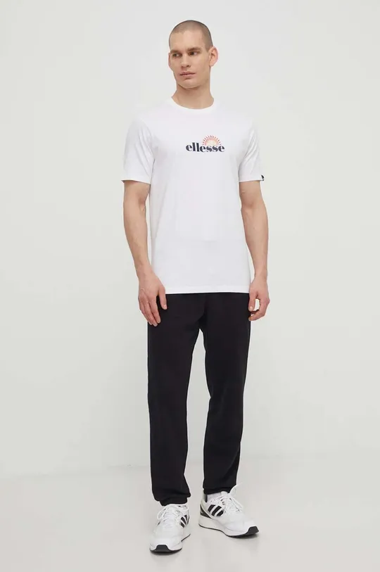 Βαμβακερό μπλουζάκι Ellesse Trea T-Shirt λευκό