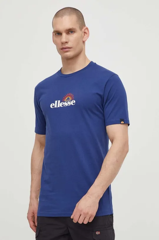 tmavomodrá Bavlnené tričko Ellesse Trea T-Shirt