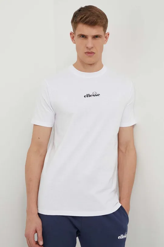 λευκό Βαμβακερό μπλουζάκι Ellesse Ollio Tee